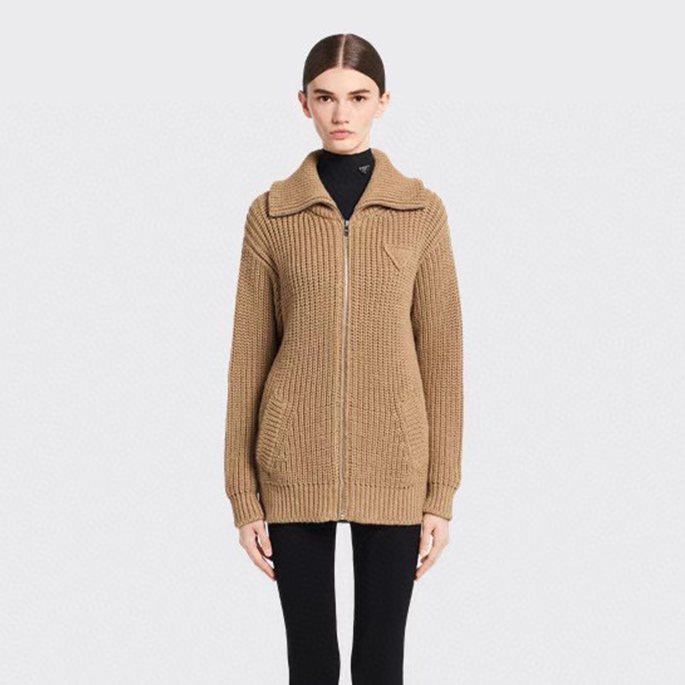 Prada Oversized Alpaca Knit Cardigan Coat Ngvp #nigo6841