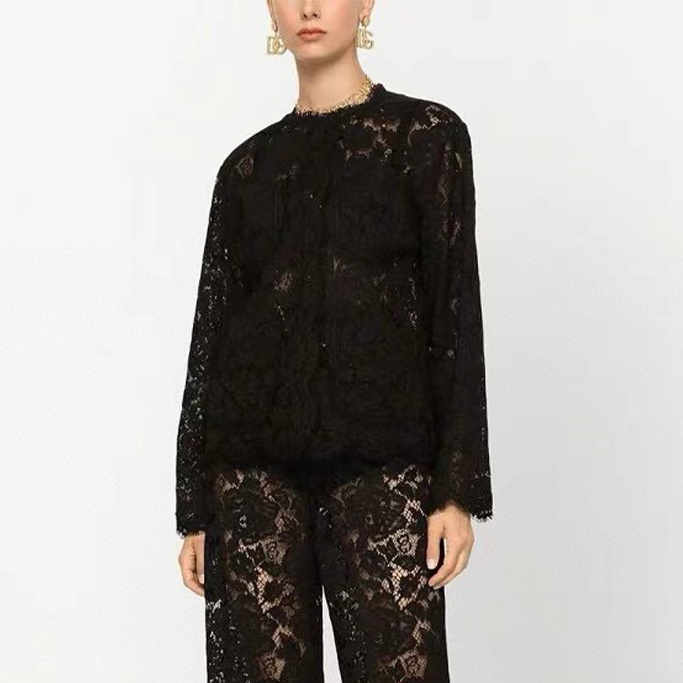 Dolce&Gabbana Black Lace Cardigan Jacket Ngvp #nigo6862