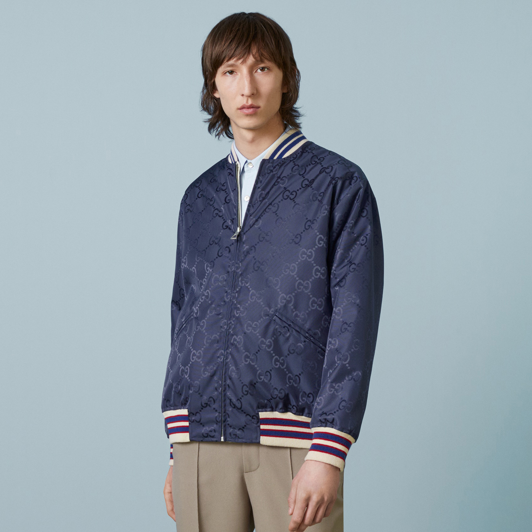 Gucci Nylon Canvas Reversible Zip jacket #nigo96812