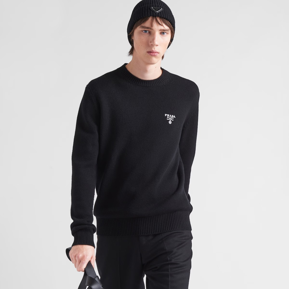 Prada Knitted Crew Neck Cashmere Sweater Pullover #nigo96814