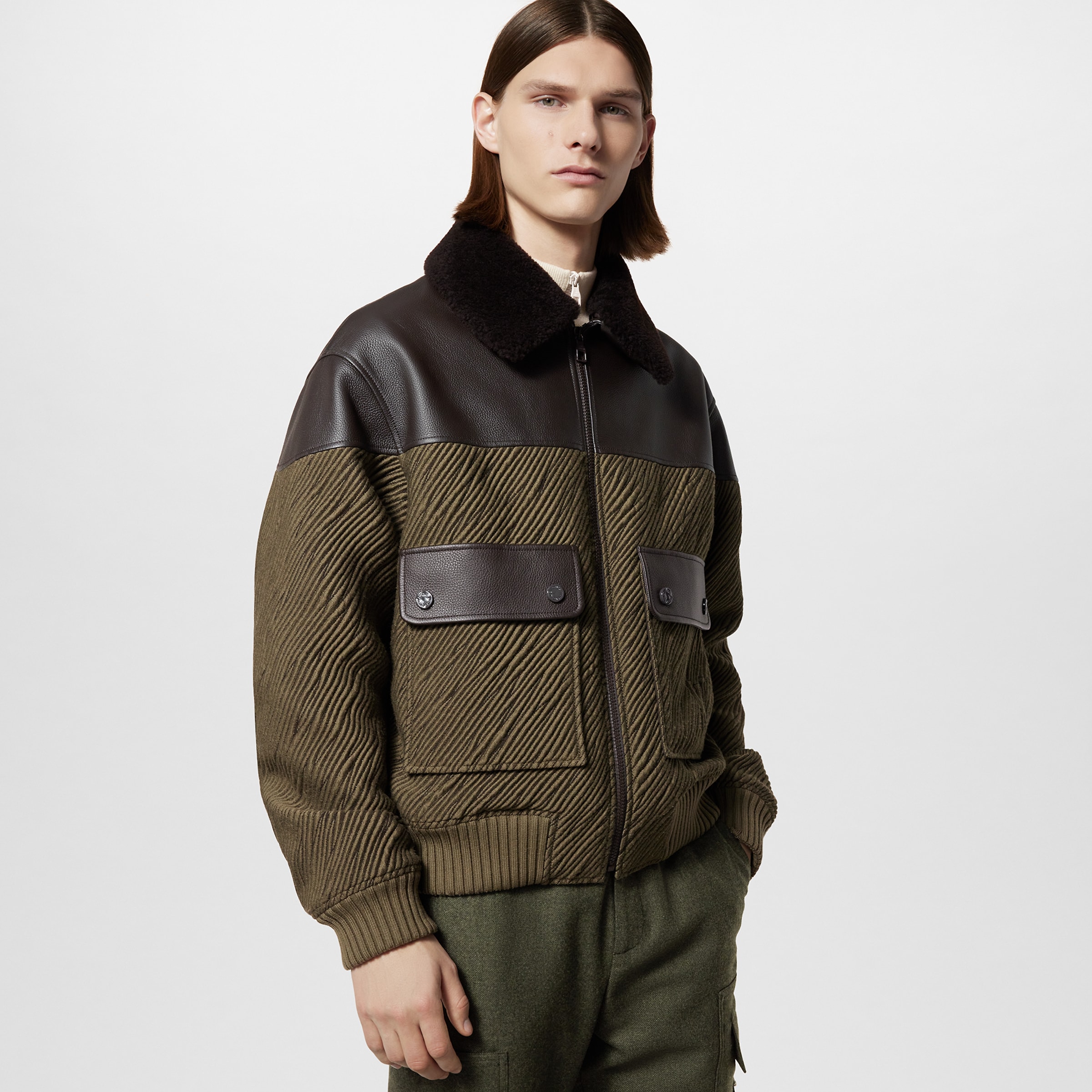 Louis Vuitton Mix Leather Blouson Jacket #nigo96816