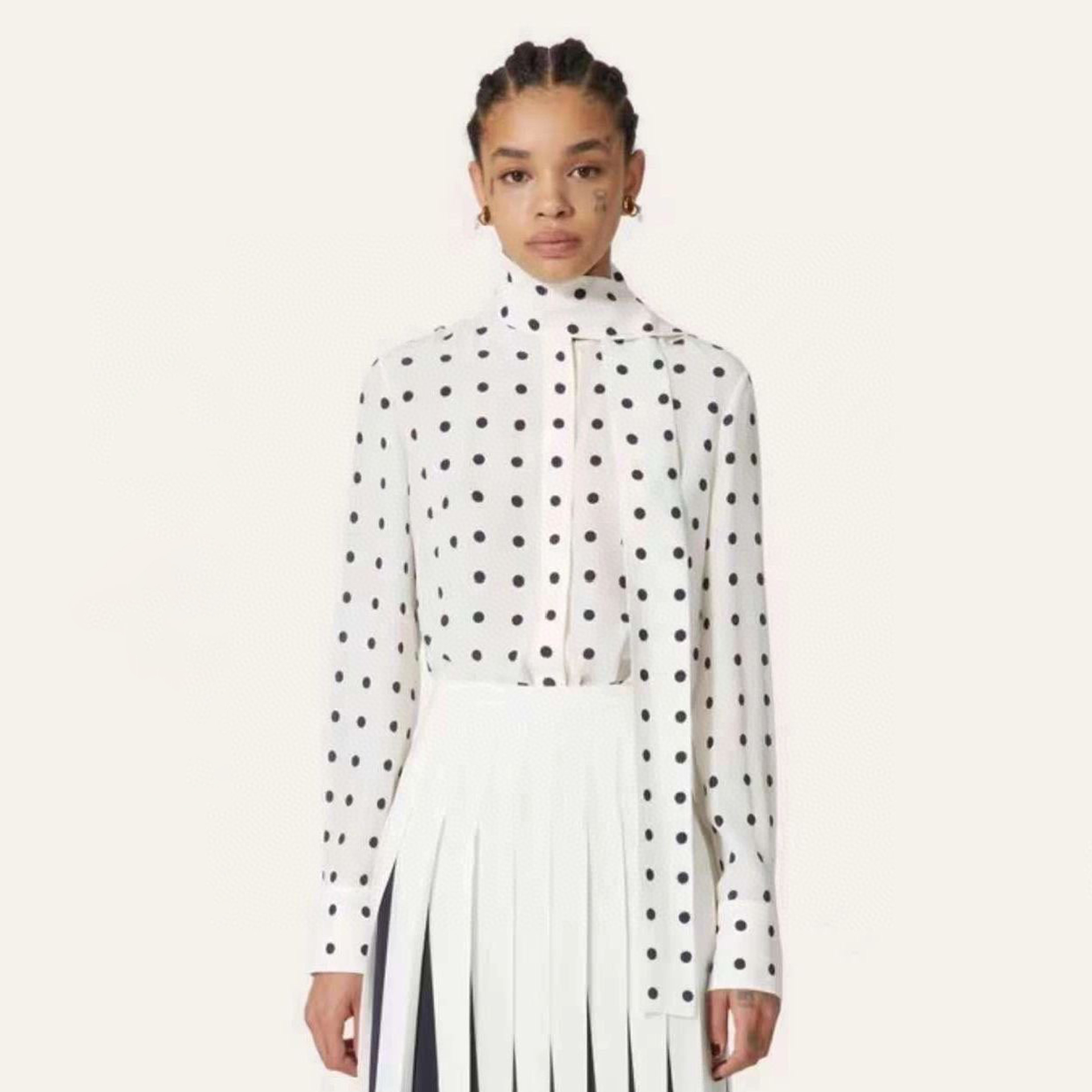 Valentino Polka Dot Silk Shirt Ngvp #nigo6877