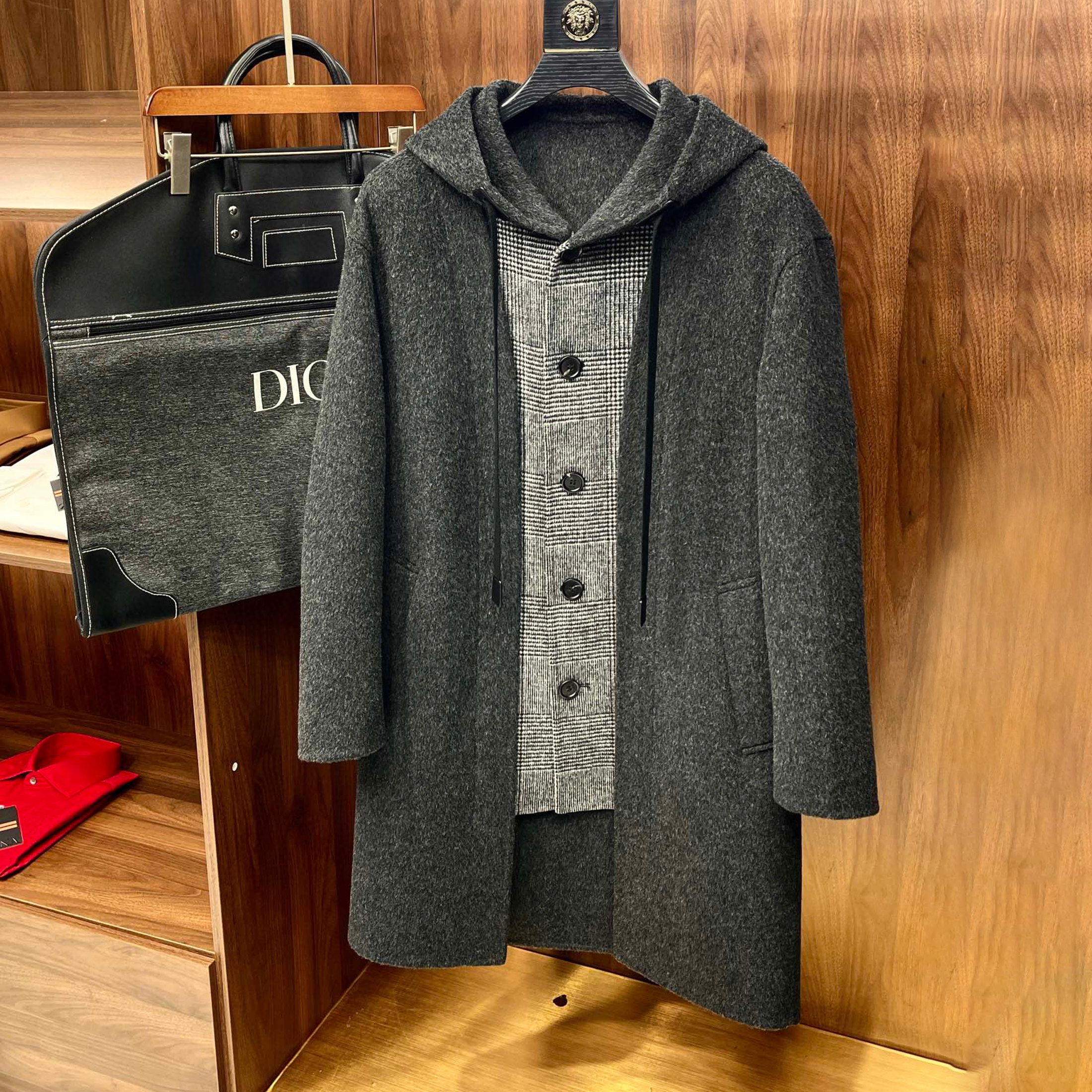 Dior Patchwork Plaid Hooded Coat Ngvp #nigo6888