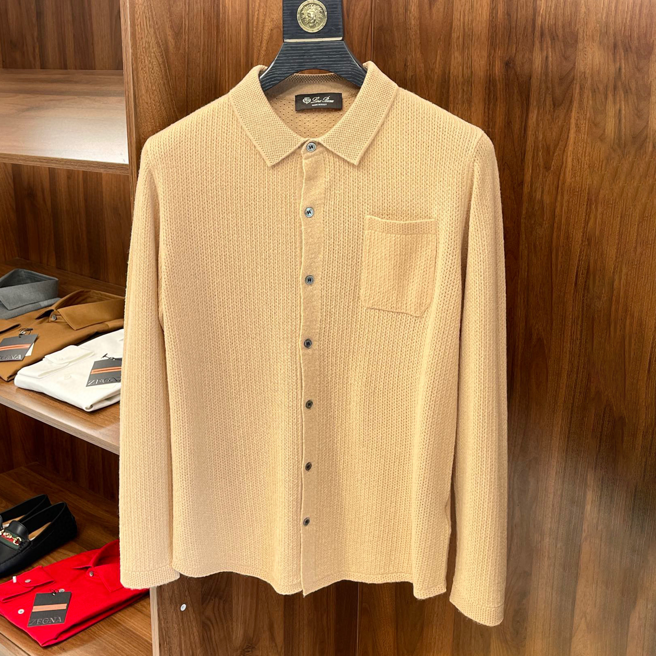 Loro Piana Men's Cardigan Knit Shirt Ngvp #nigo6869