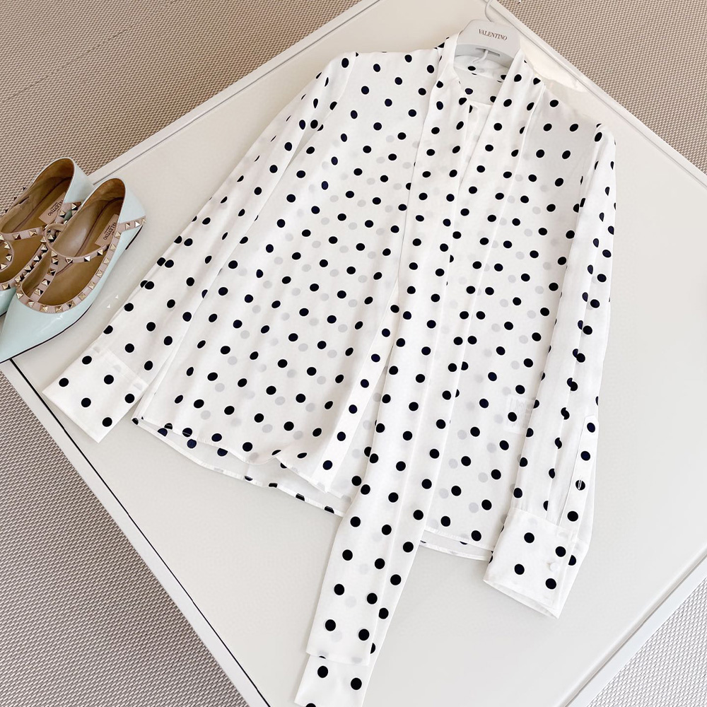 Valentino Polka Dot Silk Shirt Ngvp #nigo6877