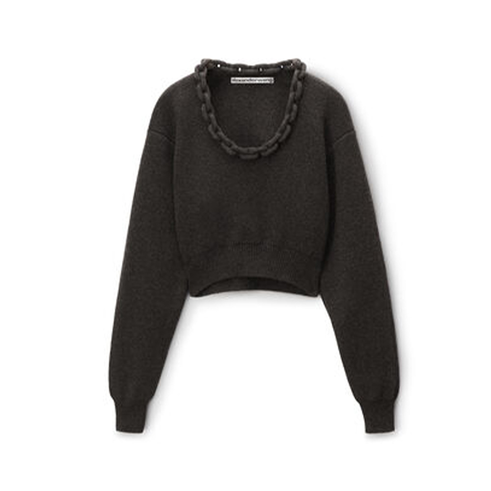 Alexander wang Scoop Neck Sweater In Soft Wool Cashmere Ngvp #nigo6879