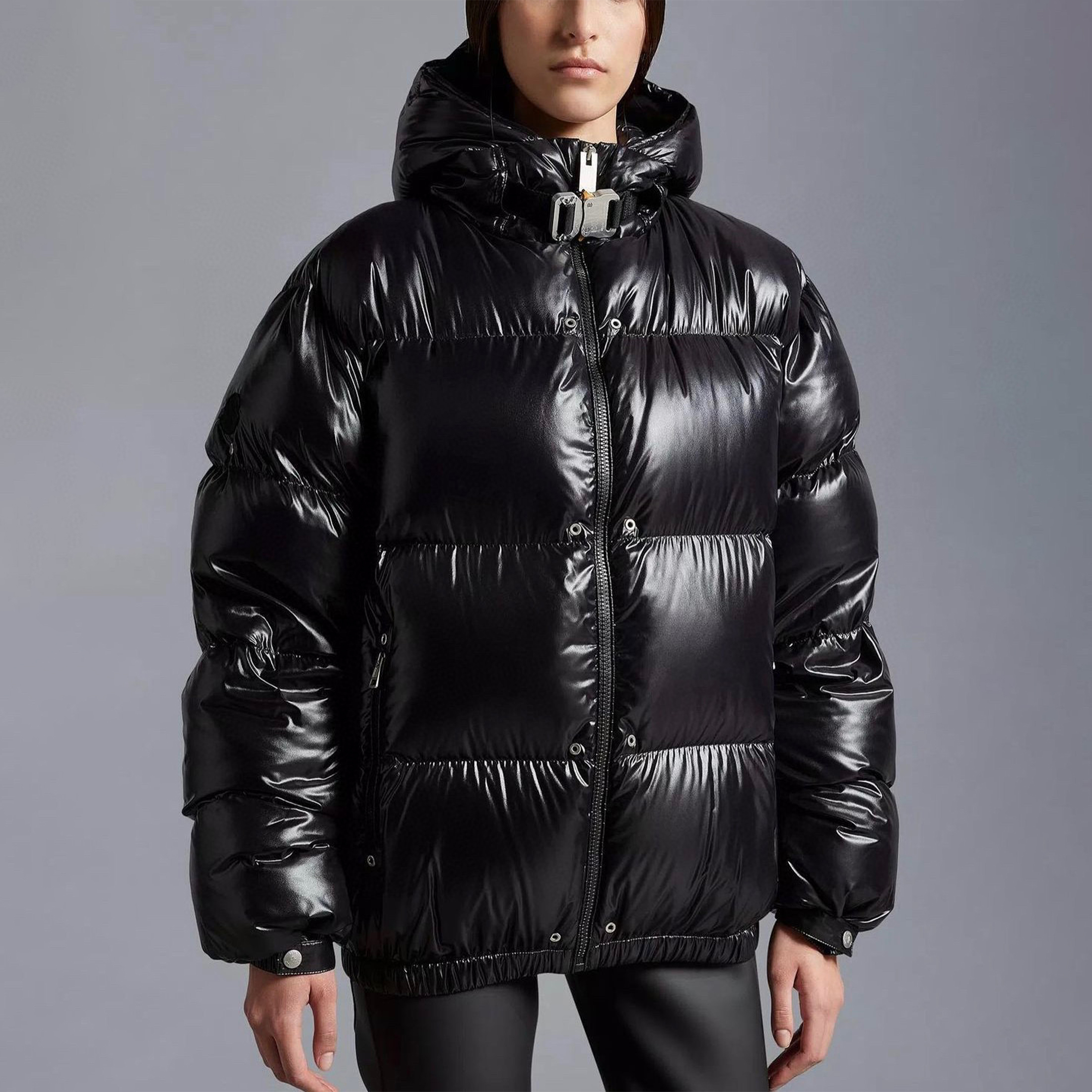 Moncler GENIUS x 1017 ALYX 9SN Short Black Hooded Puffer Jacket Ngvp #nigo6718