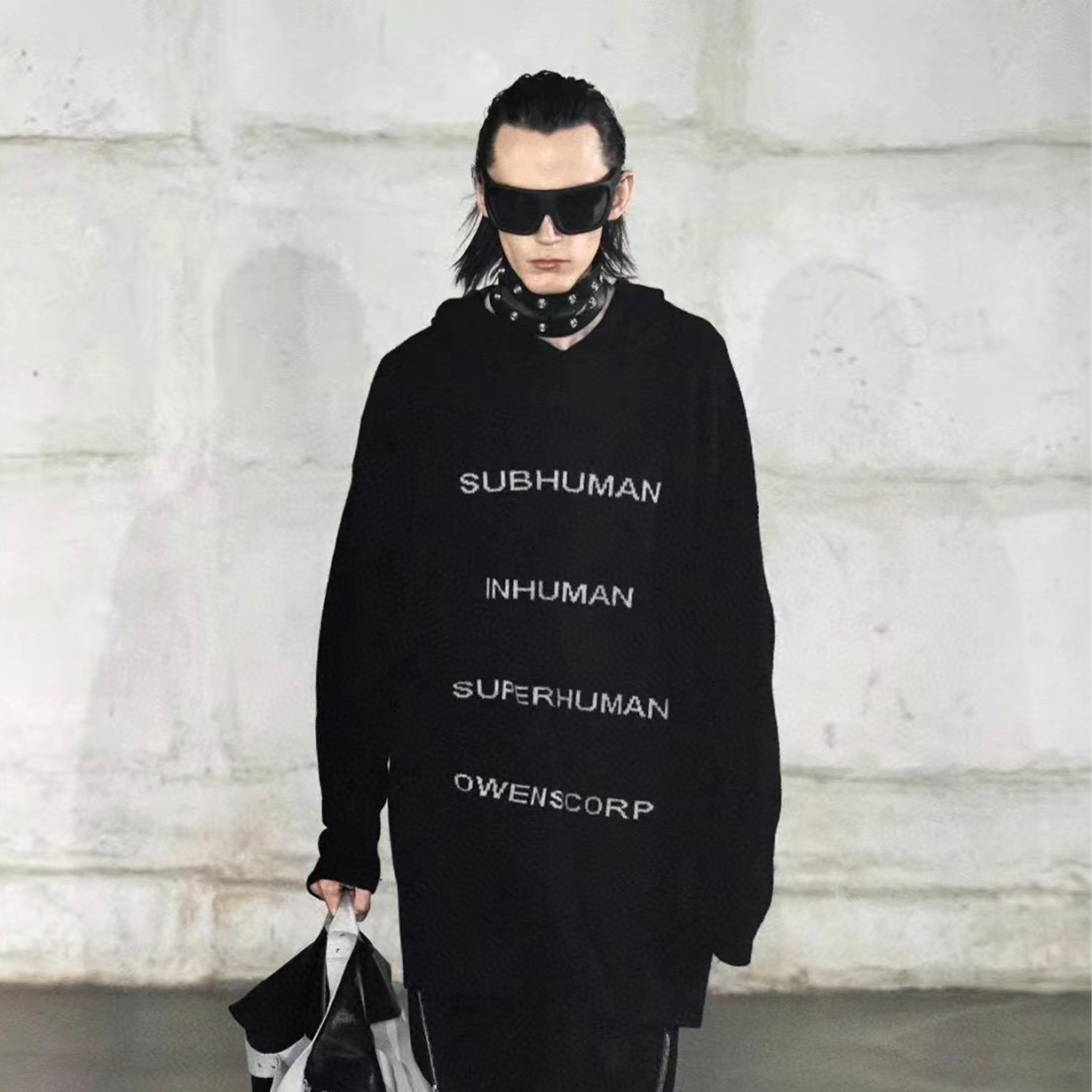 Rick Owens Letter Printed Knit Hoodie Ngvp #nigo6889