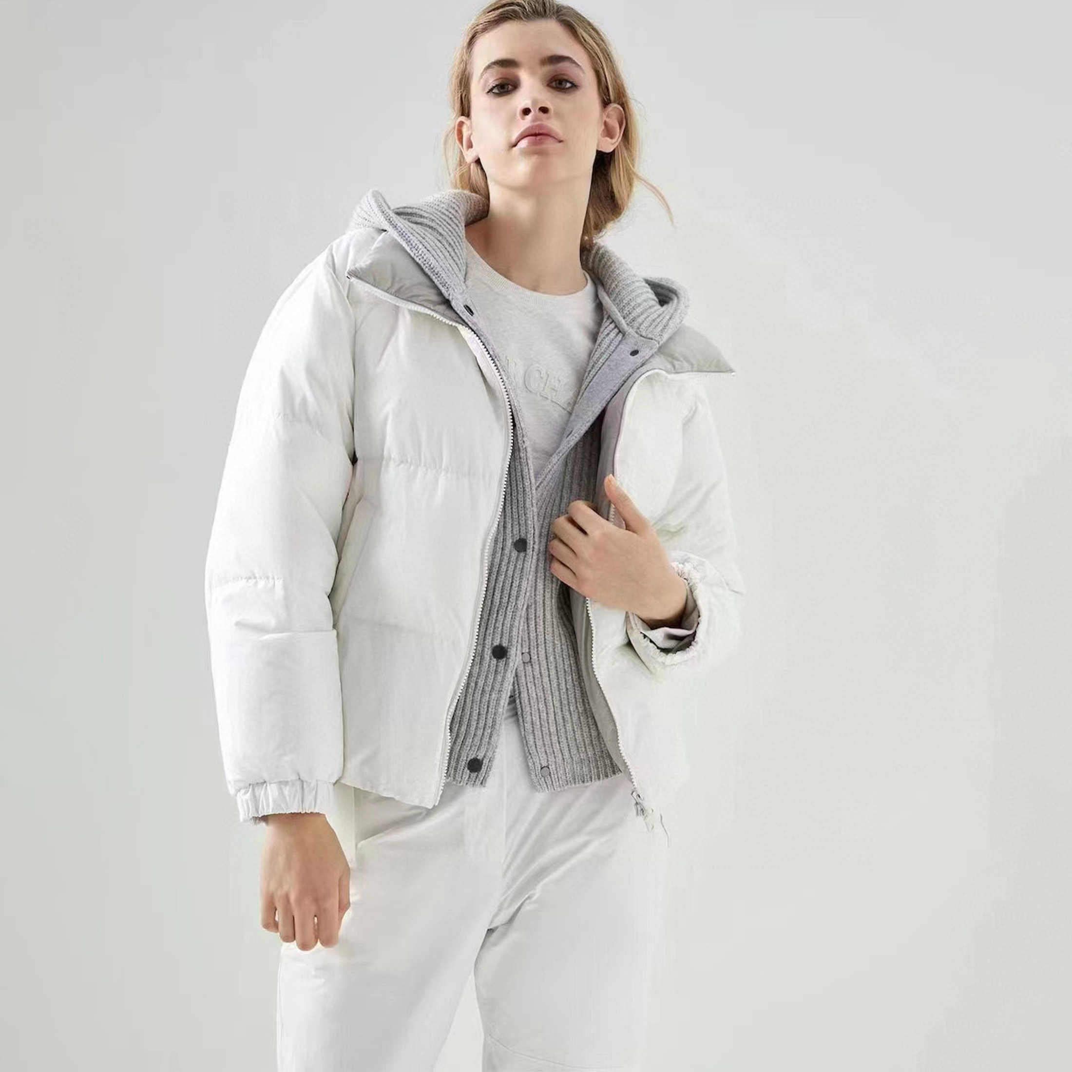 Brunello Cucinelli Knit Hooded Detachable Down Jacket Ngvp #nigo6883