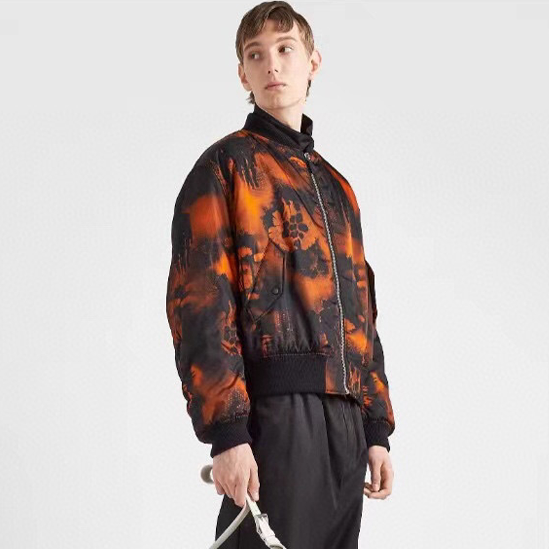 Prada City Pattern Printed Crew Neck Jacket Ngvp #nigo6719