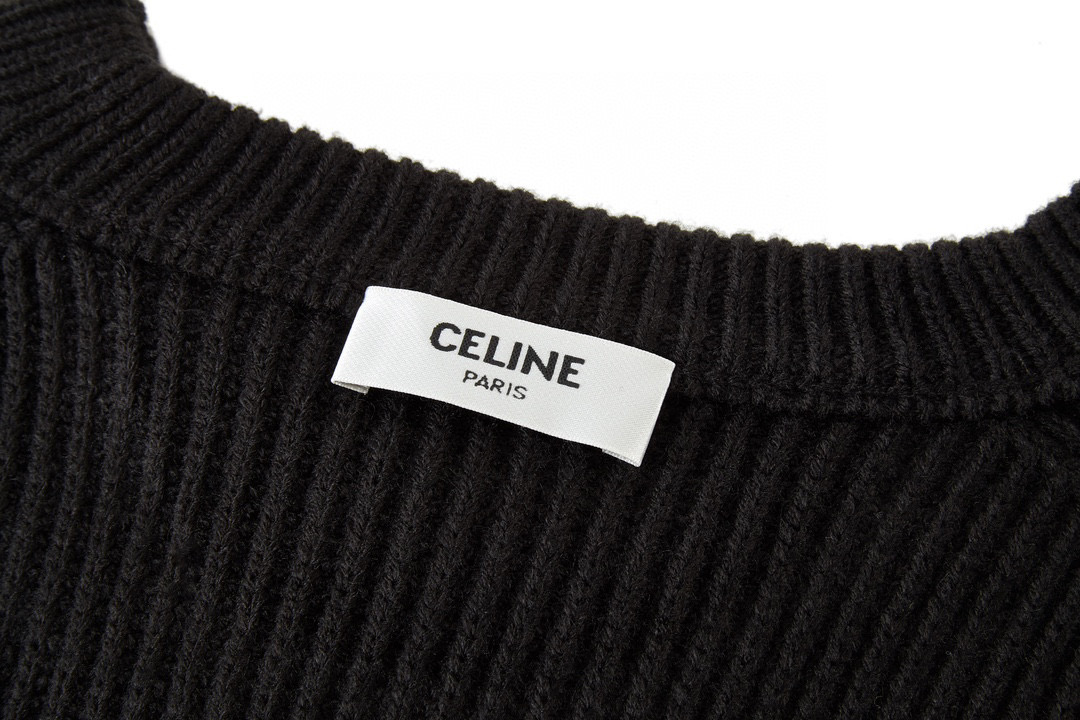 Celine Oversized Sweater In Ribbed Wool #nigo96773