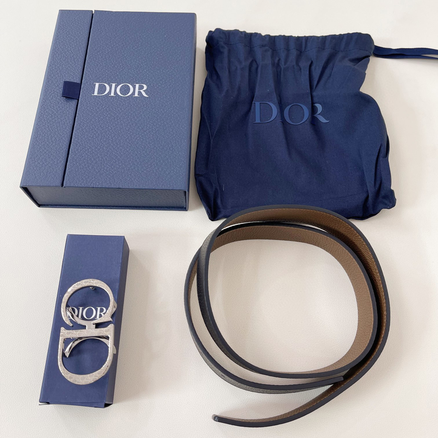 Dior CD Belt Buckle Reversible Belt Strap #nigo96823