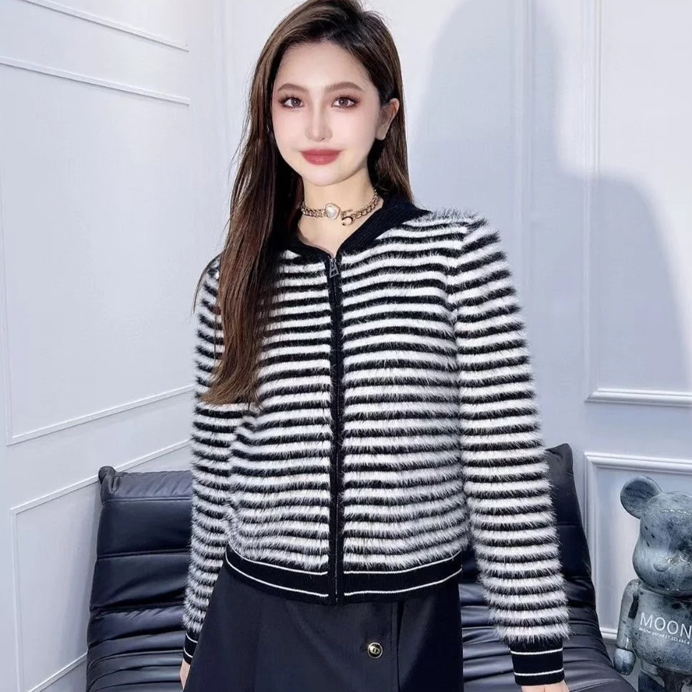 Dior Striped Embroidered Hooded Cardigan Ngvp #nigo6887