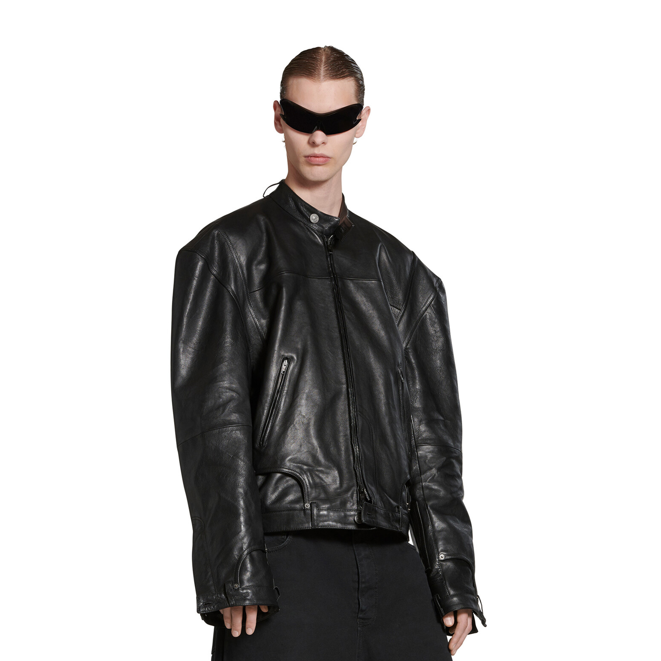 Balenciaga Deconstructed Zip-Up Jacket In Black Ngvp #nigo6682 - Nigo