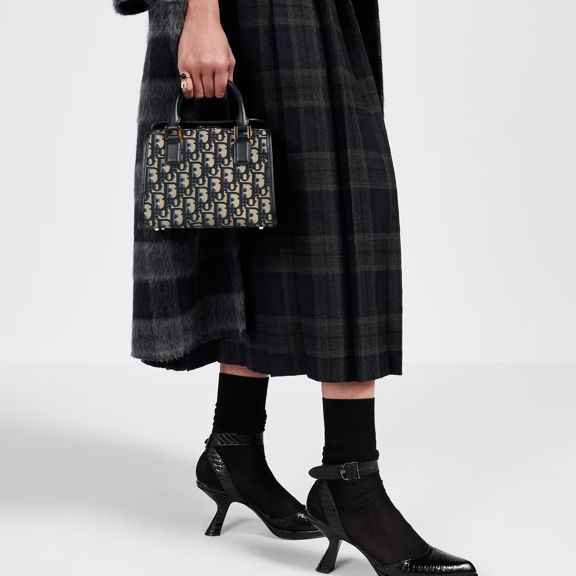 Dior BOSTON Leather Printed Portable Diagonal Bag #nigo22178