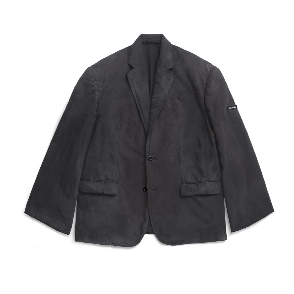 Balenciaga Men's Minimal Cargo Tailored Jacket in Black Ngvp #nigo6848