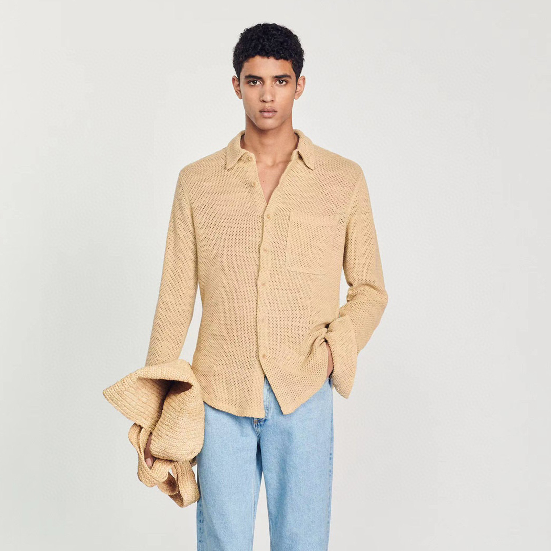 Loro Piana Men's Cardigan Knit Shirt Ngvp #nigo6869