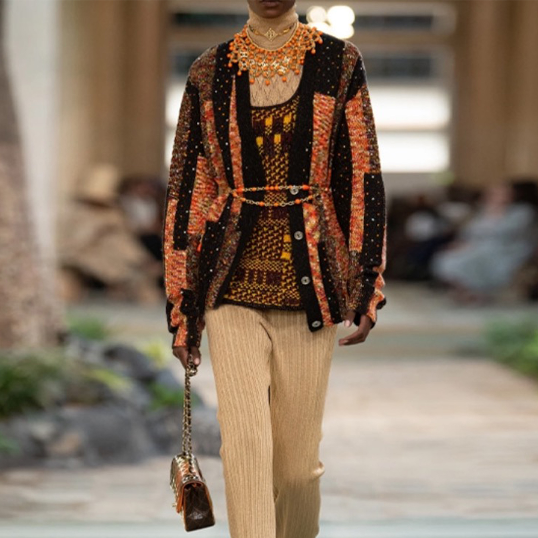 Chanel Printed V-Neck Long Sleeve Knitwear Ngvp #nigo6875