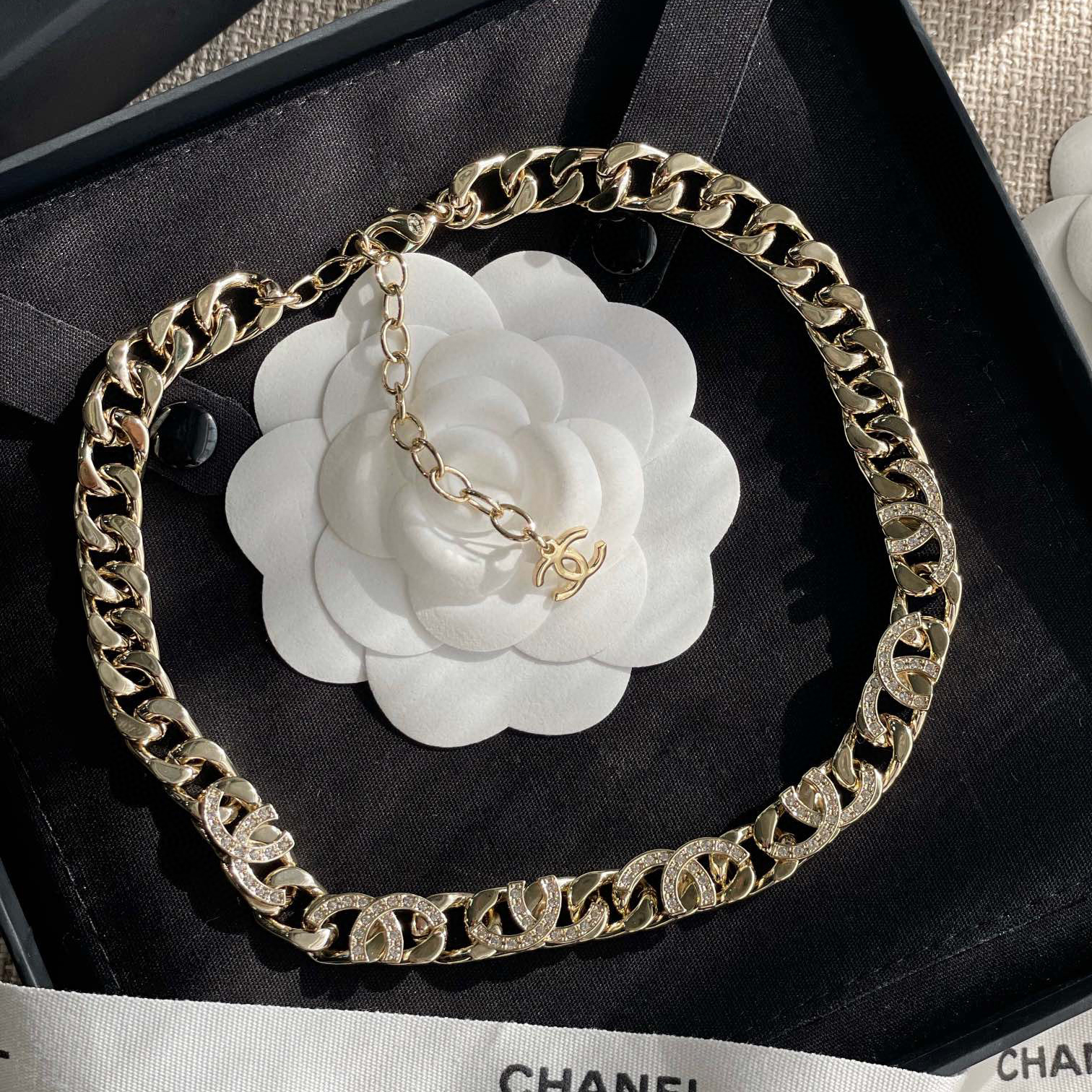 Chanel Cuban Necklace Bracelet Jewelry #nigo96832