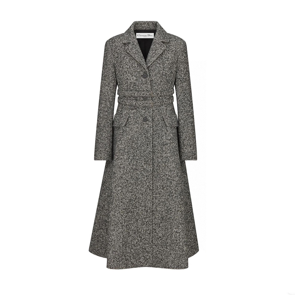 Dior Black Tweed Long Coat Ngvp #nigo6912