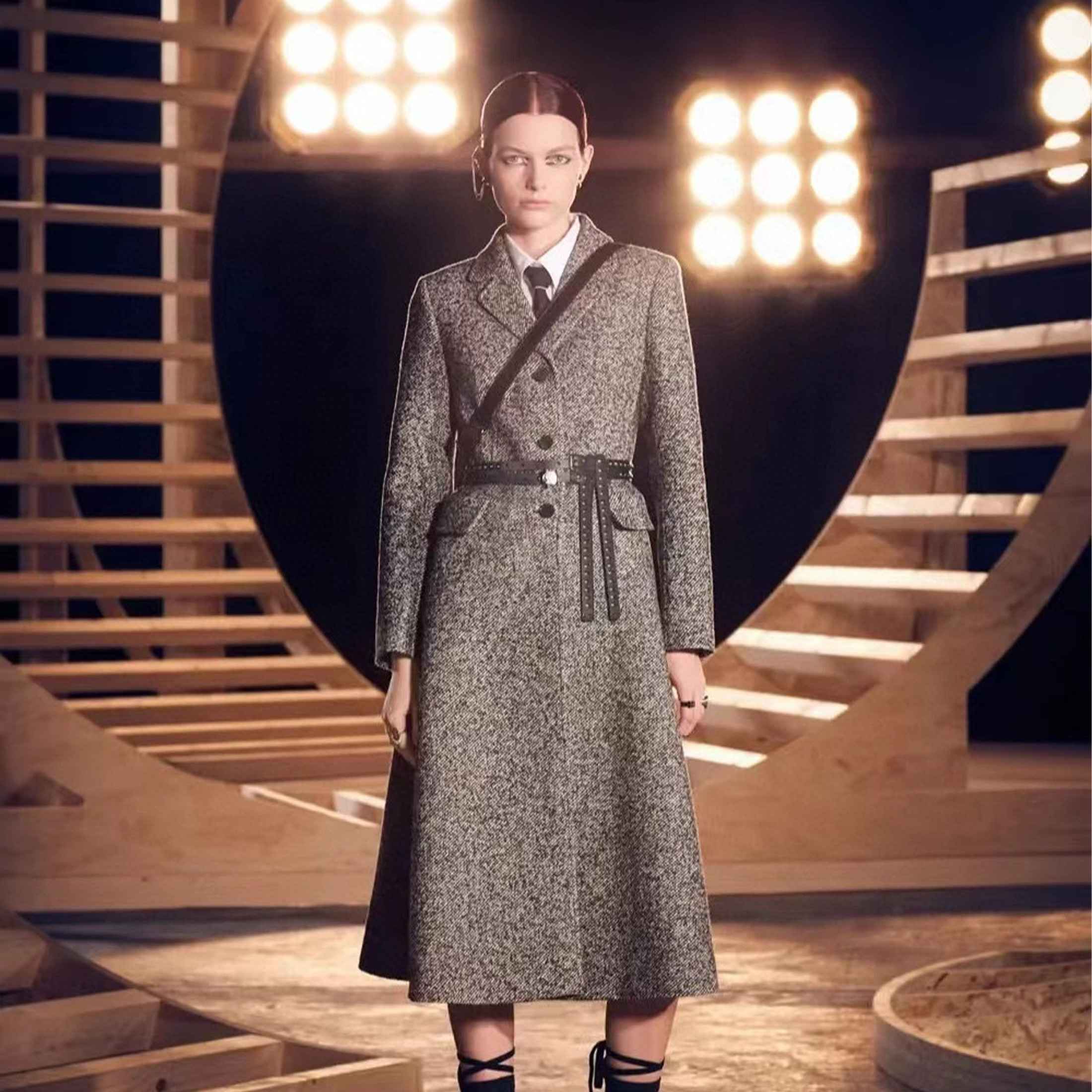 Dior Black Tweed Long Coat Ngvp #nigo6912