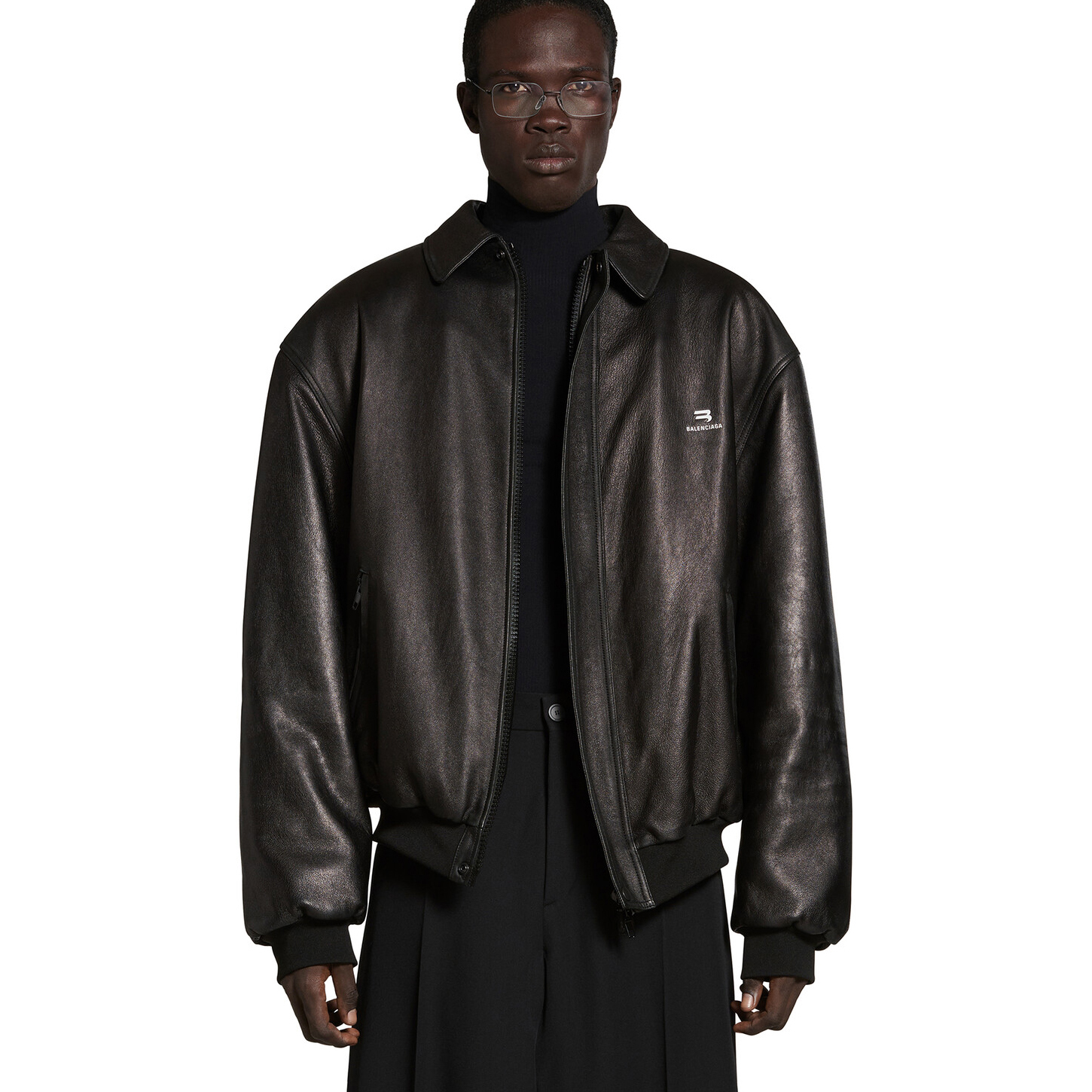 Balenciaga Giacca Shearling Sporty B In Nero Jacket #nigo96842