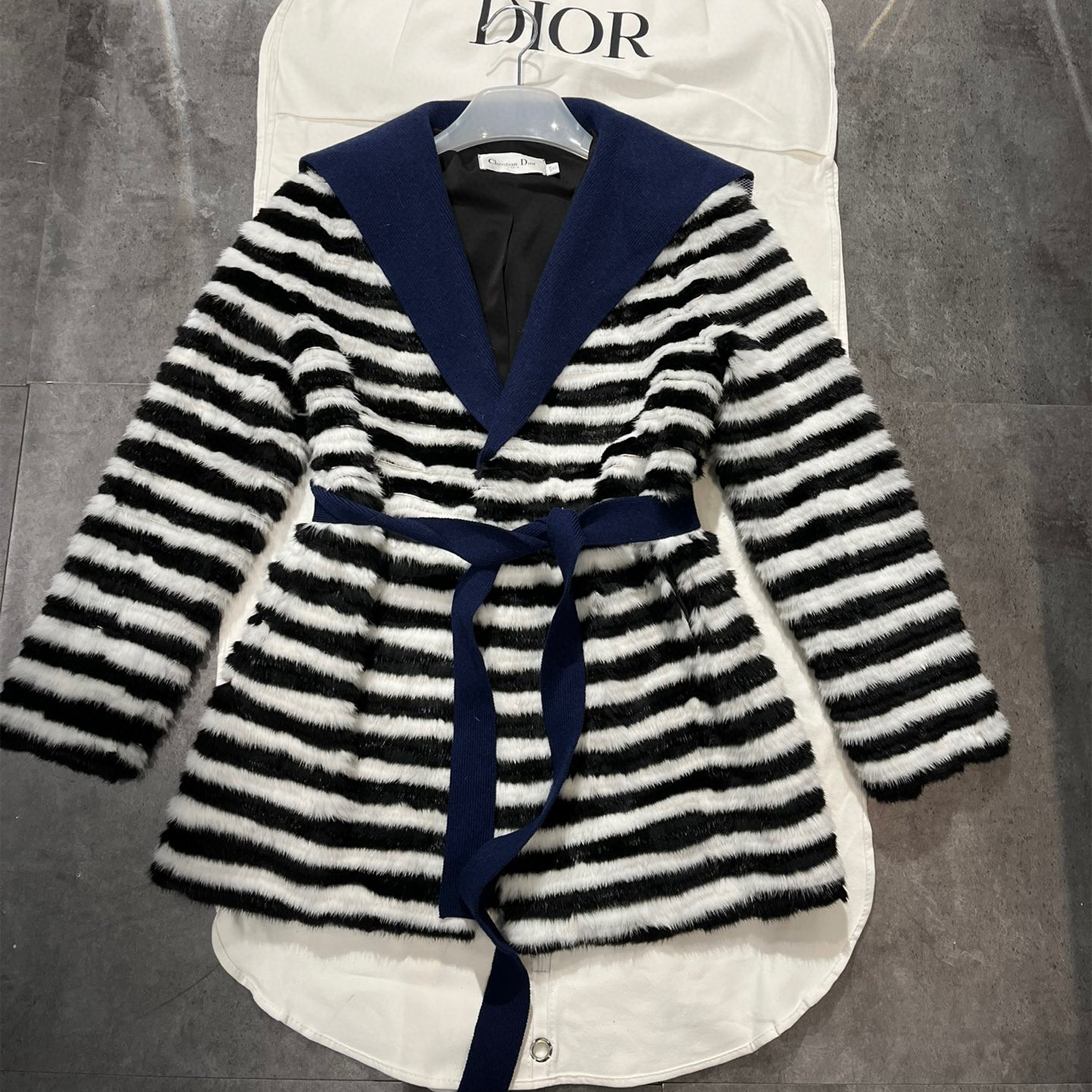 NIGO Dior Striped Long Cardigan Lace-Up Coat Ngvp #nigo6924