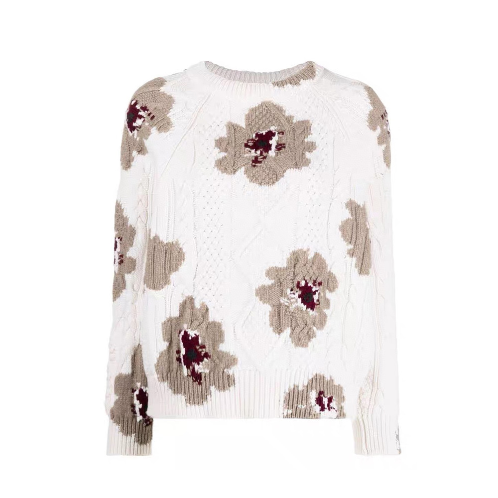 NIGO Barrie Floral Pattern Cashmere Pullover Sweater Ngvp #nigo6894