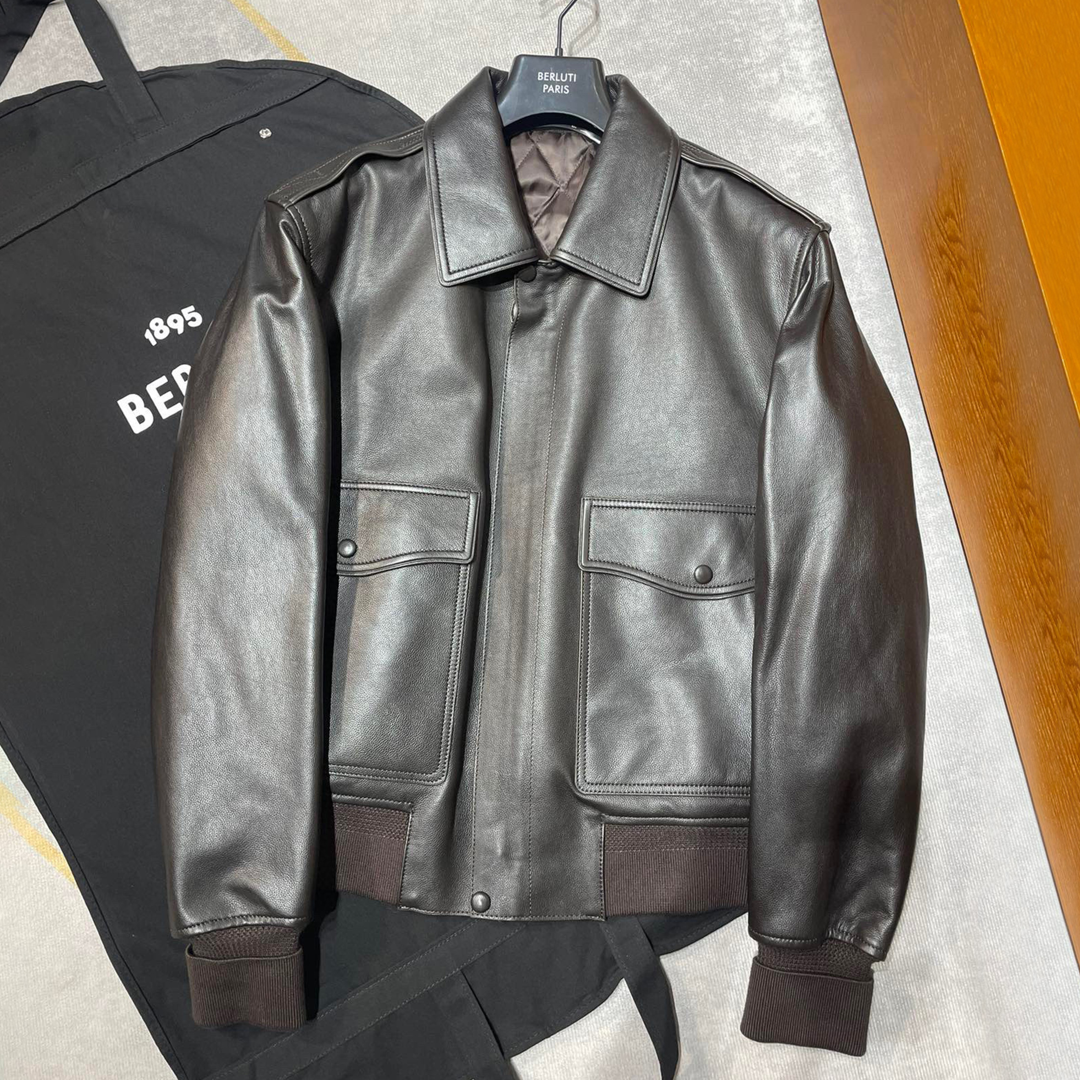 Berluti Multi-Pocket Leather Jacket Ngvp #nigo6915