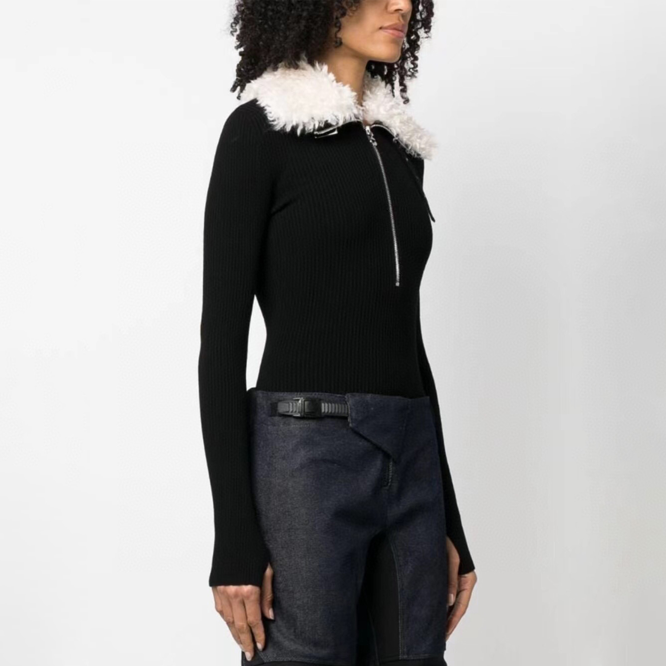 Coperni Ribbed Bodysuit With Fleece Collar Ngvp #nigo6895