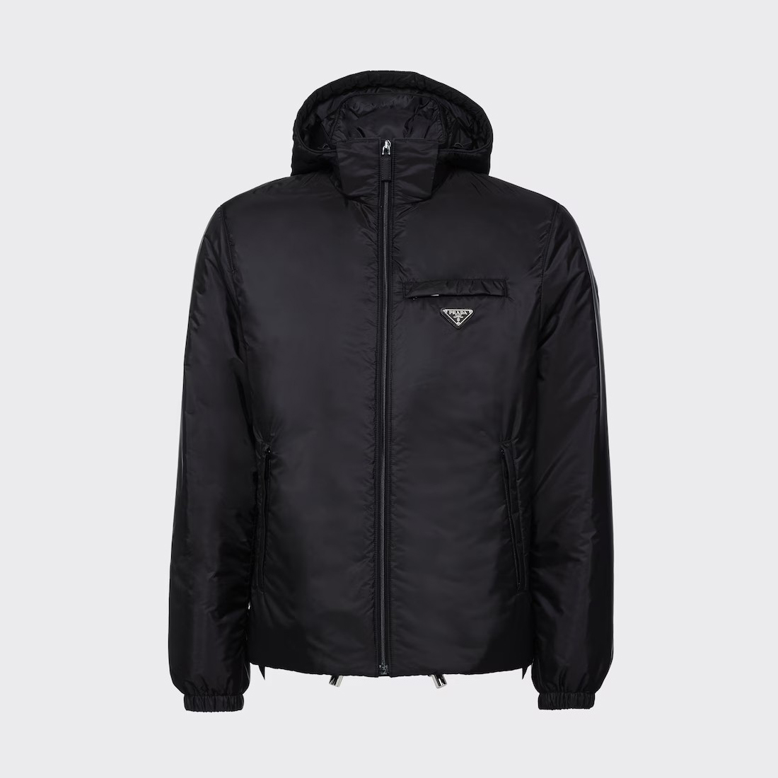 NIGO Prada Men's Fall/Winter Hooded Zipper Solid Color Re-Nylon Puffer Jacket #nigo96855