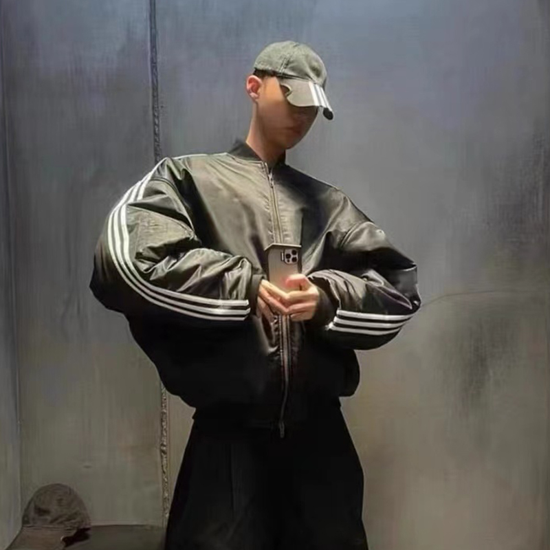 NIGO Balenciaga X Adidas Men's Striped Zip Long Sleeve Autumn and Winter Normal Fit Jacket #nigo96849