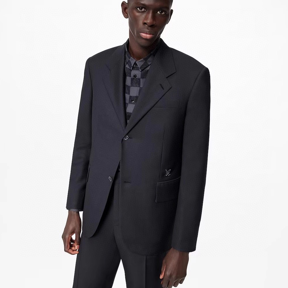 NIGO Louis Vuitton Men's Fashion Fall/Winter Black Wool Suit Jacket #nigo96867