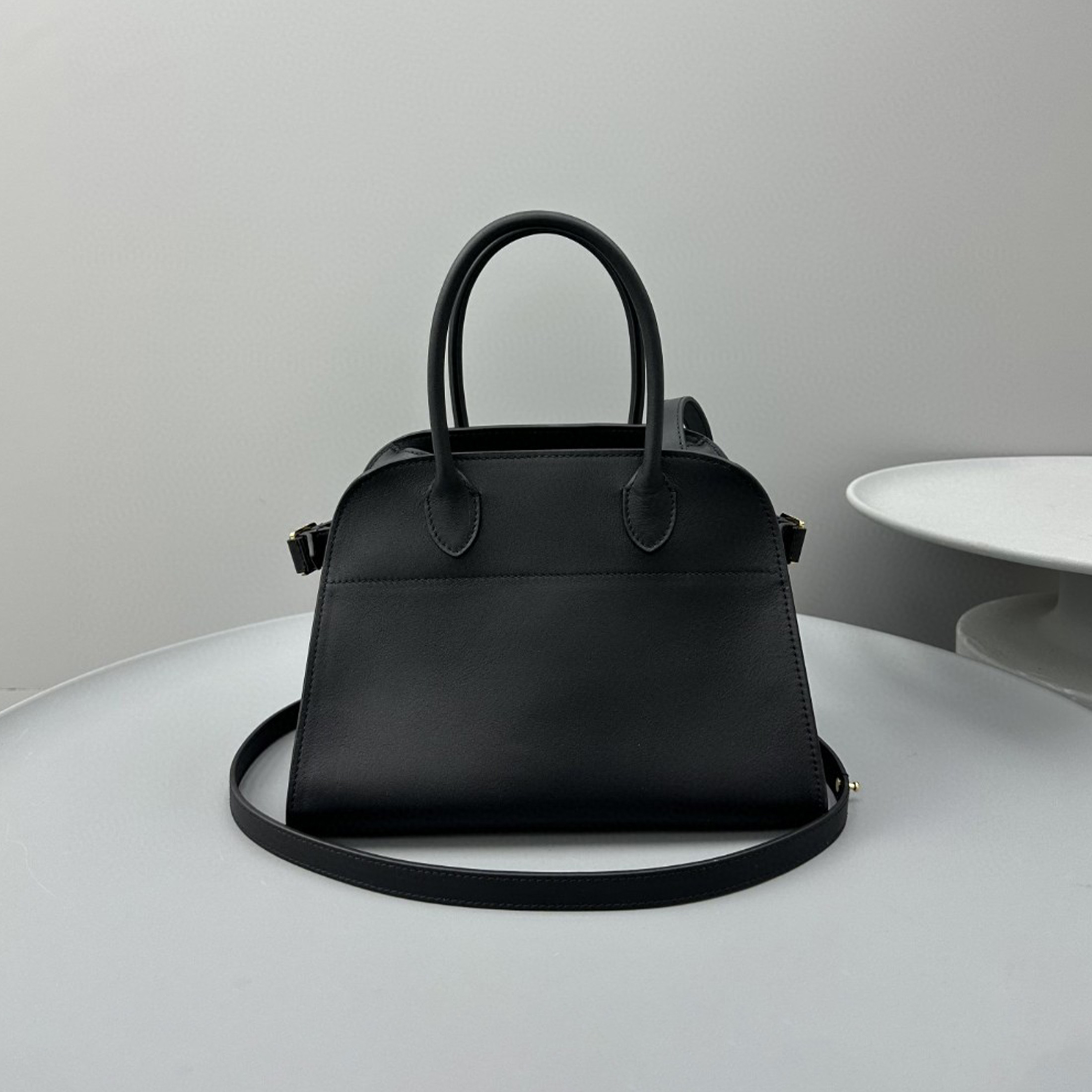 NIGO THE ROW Margaux Women's Cowhide/Suede Slide Buckle Closure Solid Color Single Shoulder Crossbody Handbag Tote Bag Shopping Bags W1255L133BLPL Ngvp #nigo6941