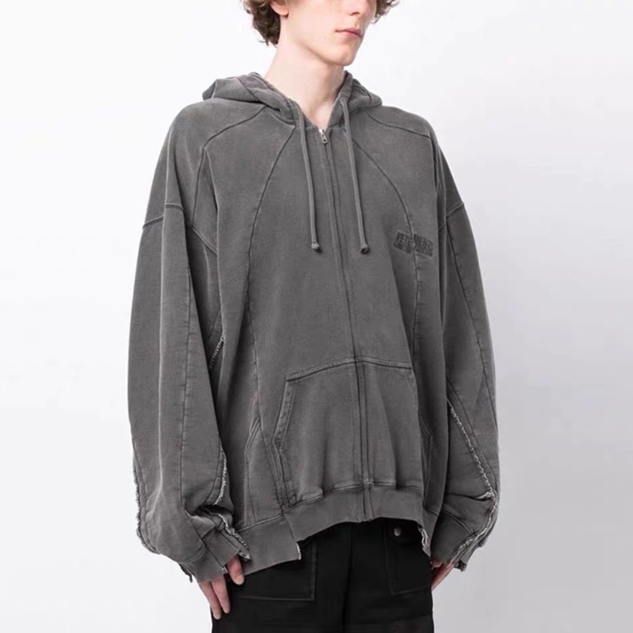 NIGO Vetements Men's Logo Embroidery Fall And Winter Cotton Long Sleeve Loose Zipper Hooded Coat Ngvp #nigo6927