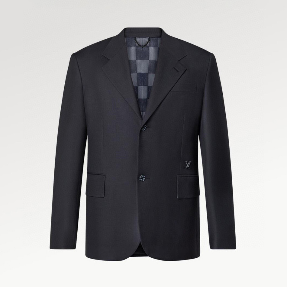 NIGO Louis Vuitton Men's Fashion Fall/Winter Black Wool Suit Jacket #nigo96867