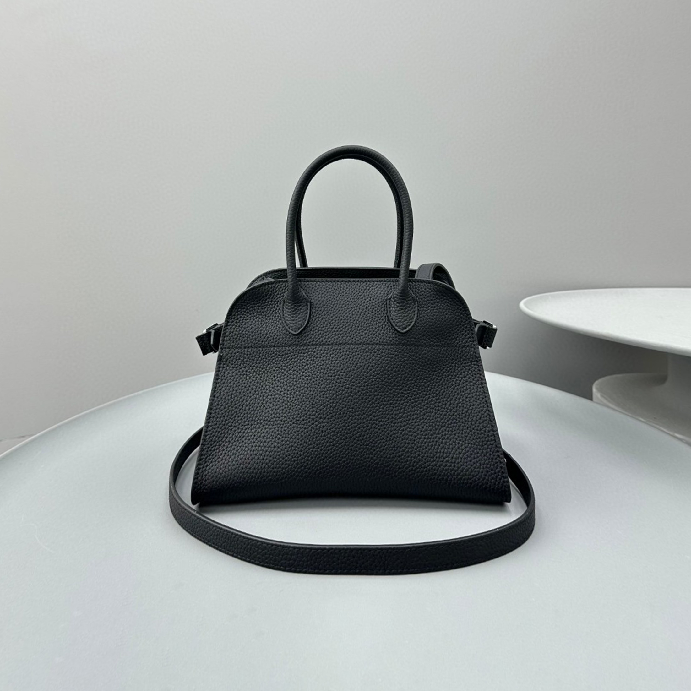 NIGO THE ROW Margaux Women's Cowhide/Suede Slide Buckle Closure Solid Color Single Shoulder Crossbody Handbag Tote Bag Shopping Bags W1255L133BLPL Ngvp #nigo6941