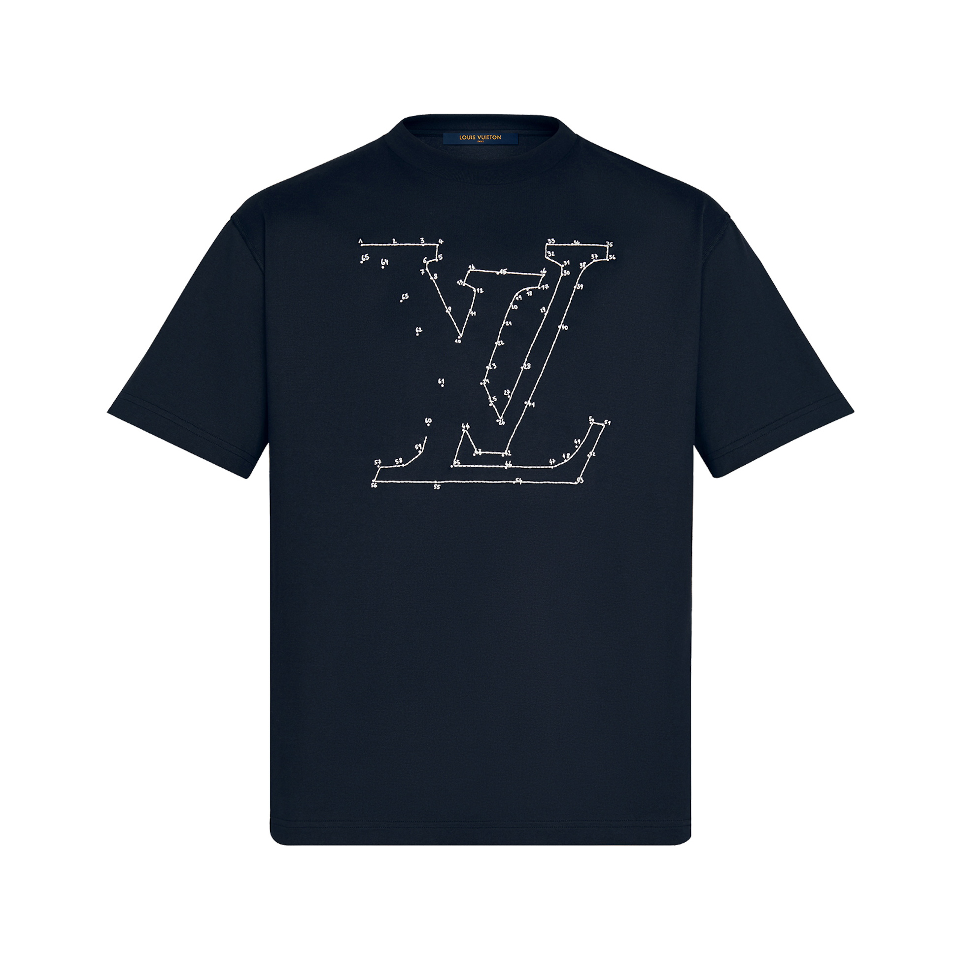 NIGO Louis Vuitton LV STITCH Summer Printed Embroidered Logo Round Neck Short Sleeve T-Shirt #nigo96879