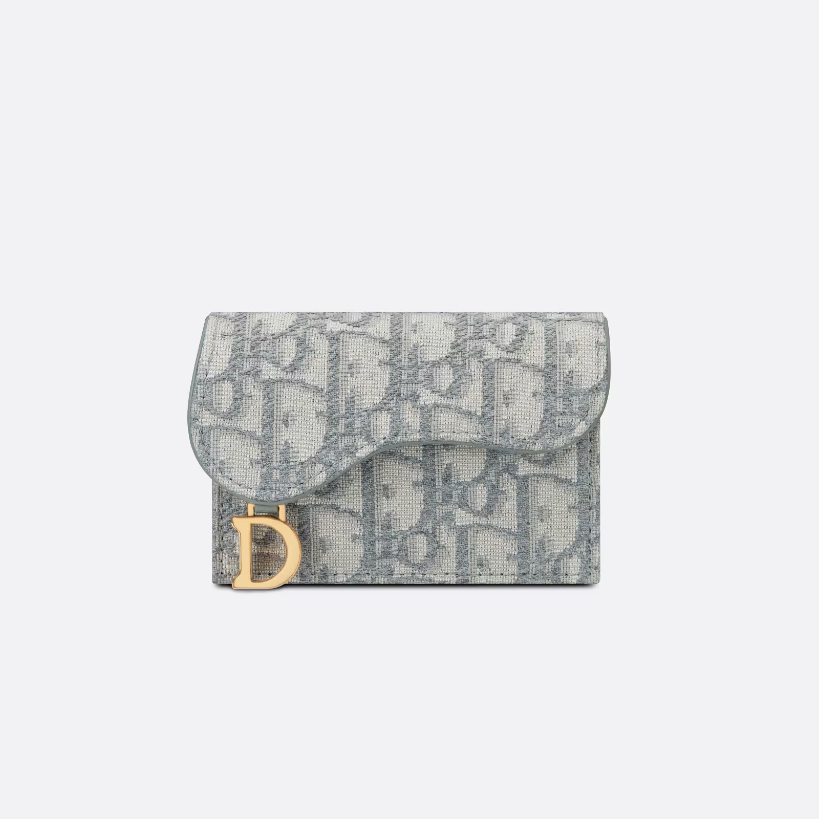 NIGO Dior Saddle Lotus Wallet Gray Dior Oblique Jacquard Saddle Flap Card Holder Bag #nigo96887