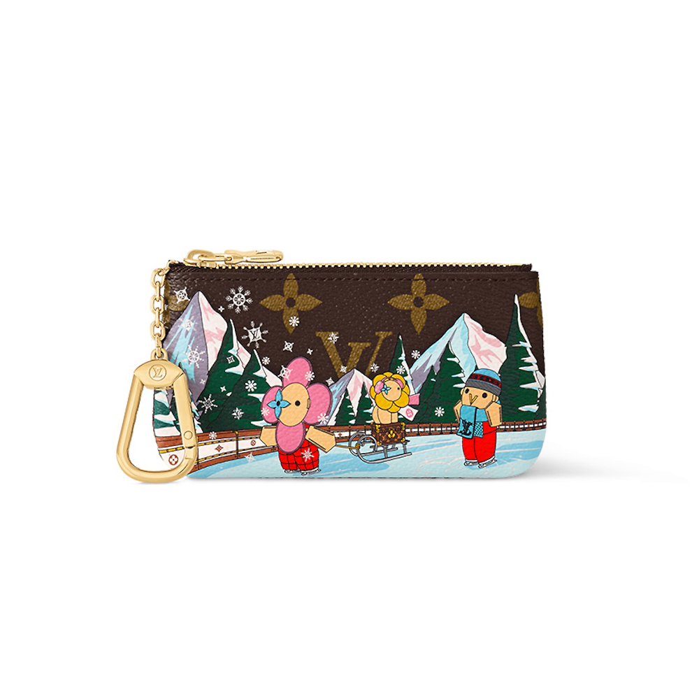 NIGO Louis Vuitton Leather Zipper Compact Clutch Key Pouch Voyage #nigo96899