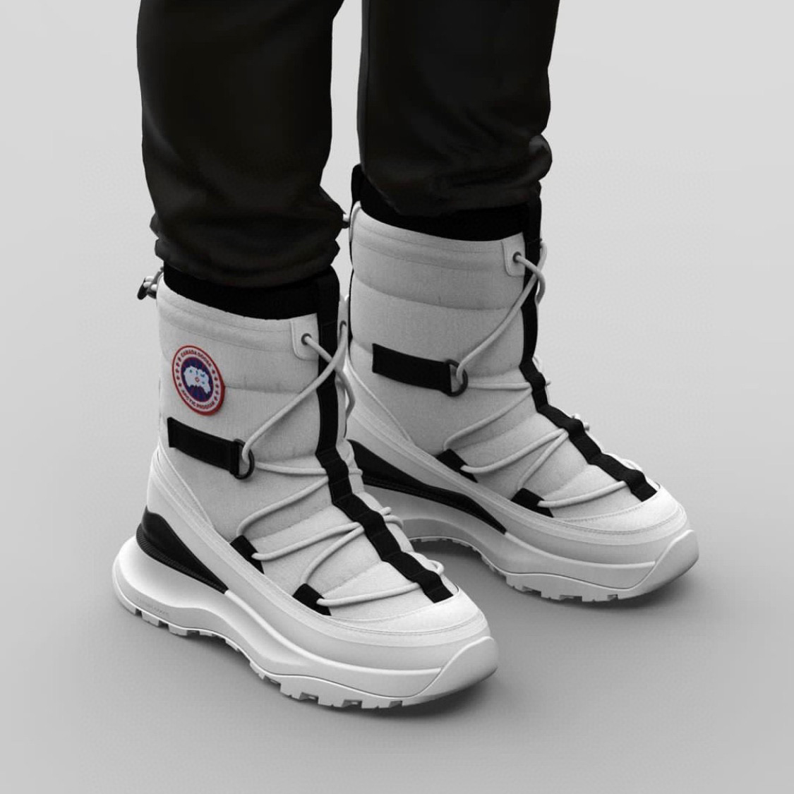 NIGO Canada Goose Men's And Women's Models Winter Padded Thickened Boots Outdoor High-Top Cotton Shoes #nigo96917