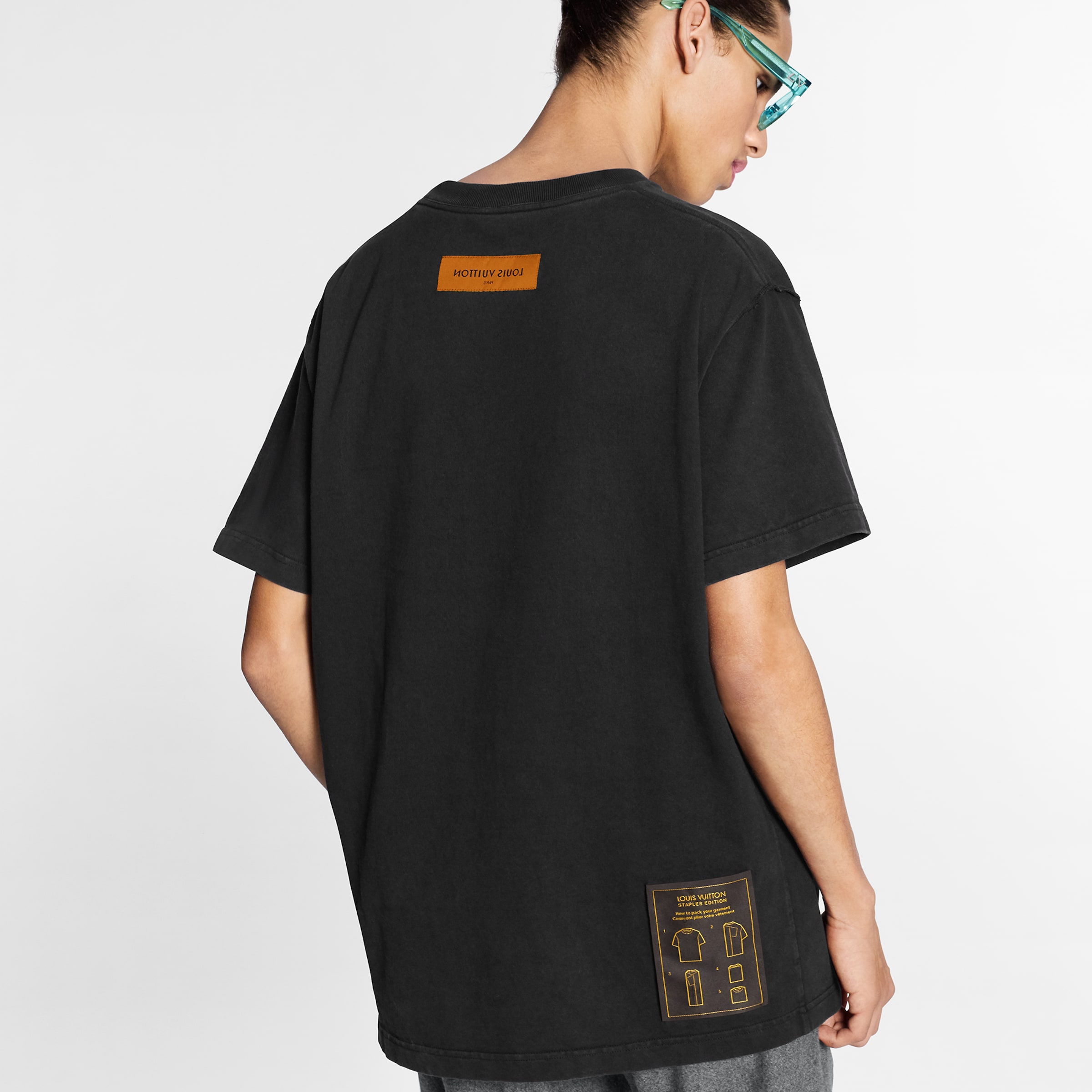 NIGO Louis Vuitton Men's Black Summer Short Sleeve Inside Out T-Shirt #nigo96929