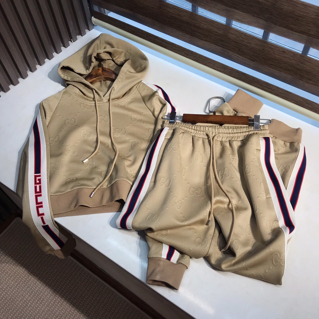 NIGO Gucci Men's Fall/Winter Knit Hooded Pullover Sweatshirt Sweatpants Pants Set Suit #nigo96959