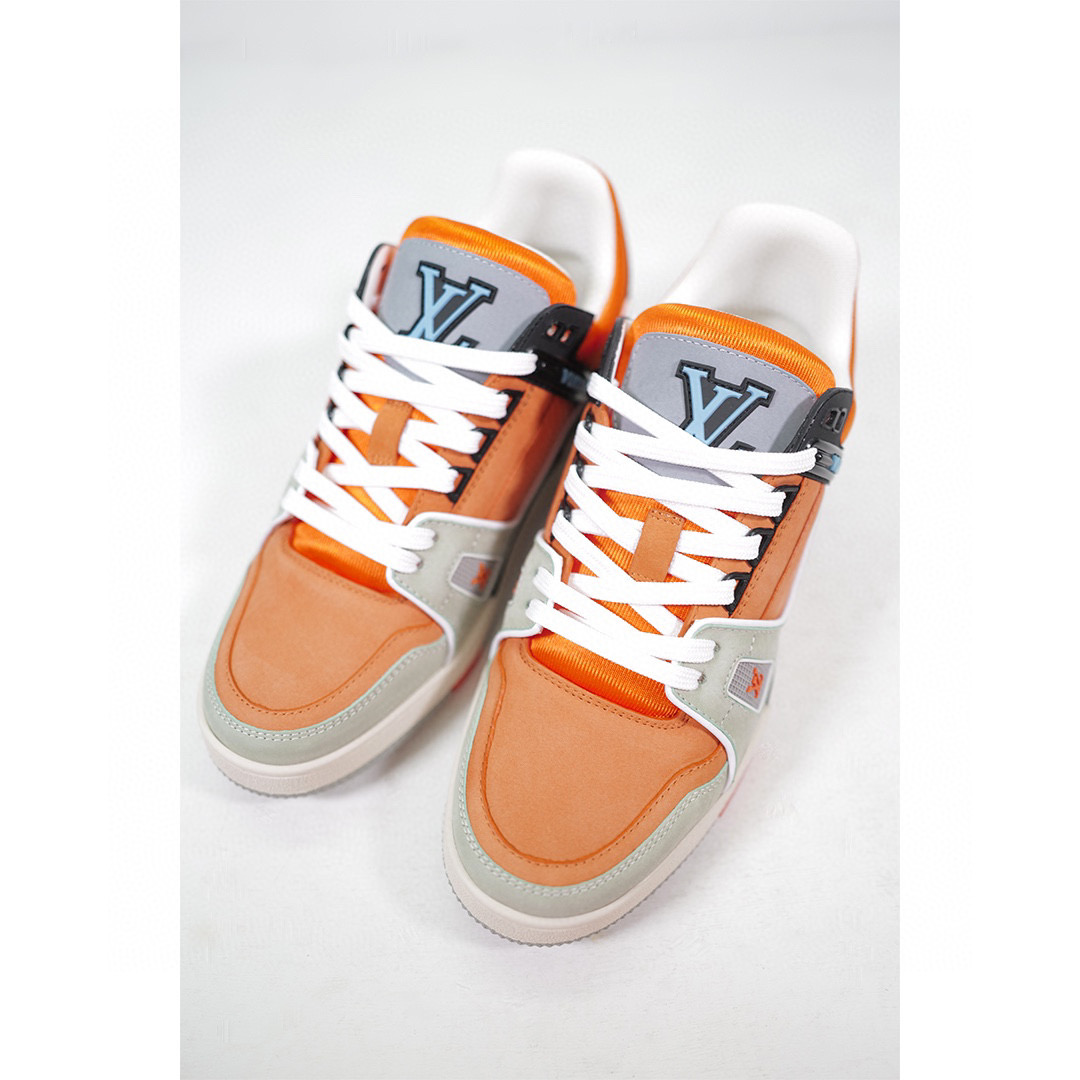 NIGO Louis Vuitton Men's Trainer Low Top Cowhide Leather Tech Fabric Sneakers Board Shoes #nigo96951
