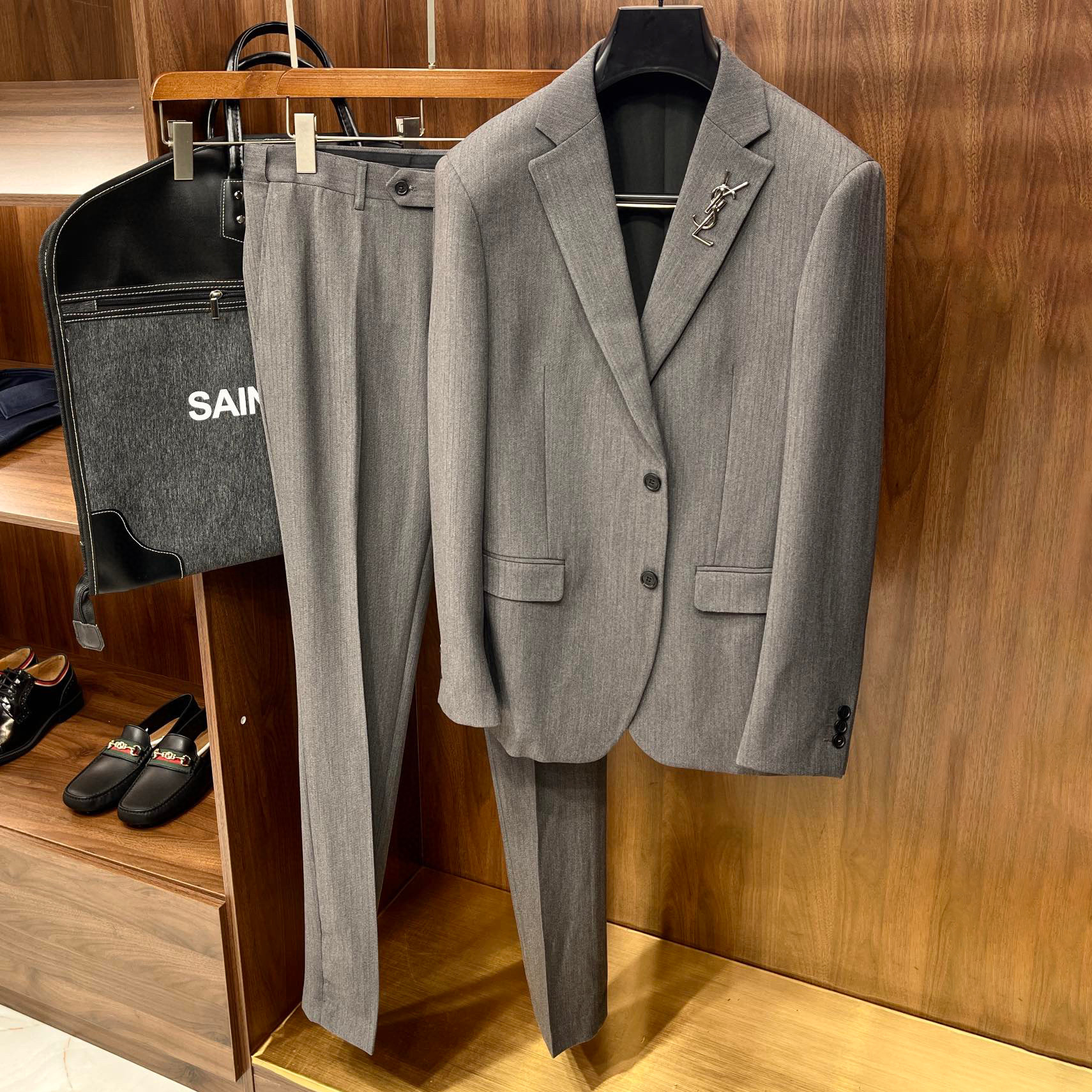 NIGO SAINT LAURENT Mens Single Breasted Blazer Jacket Trousers Pants Set Suit #nigo96975