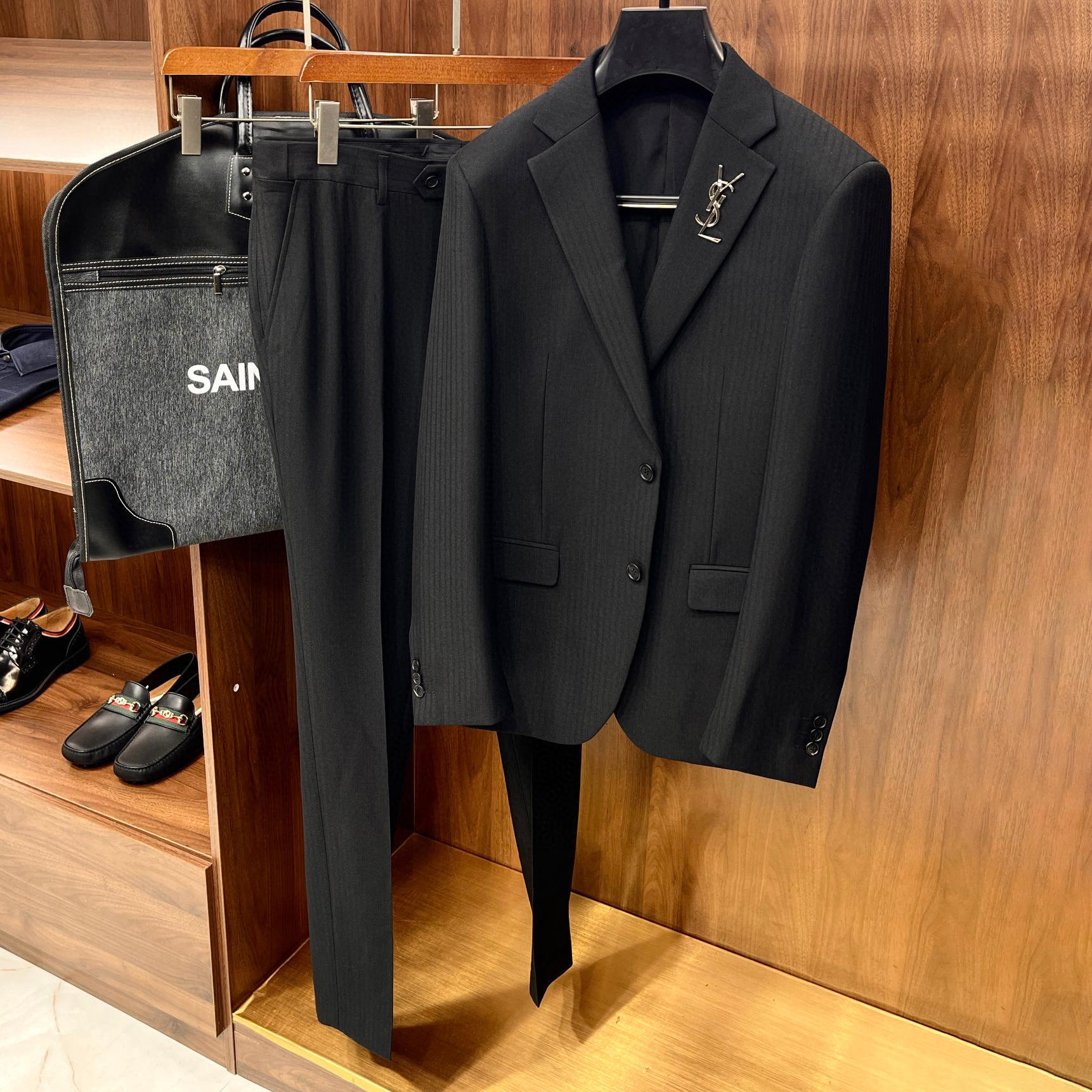 NIGO SAINT LAURENT Mens Single Breasted Blazer Jacket Trousers Pants Set Suit #nigo96975