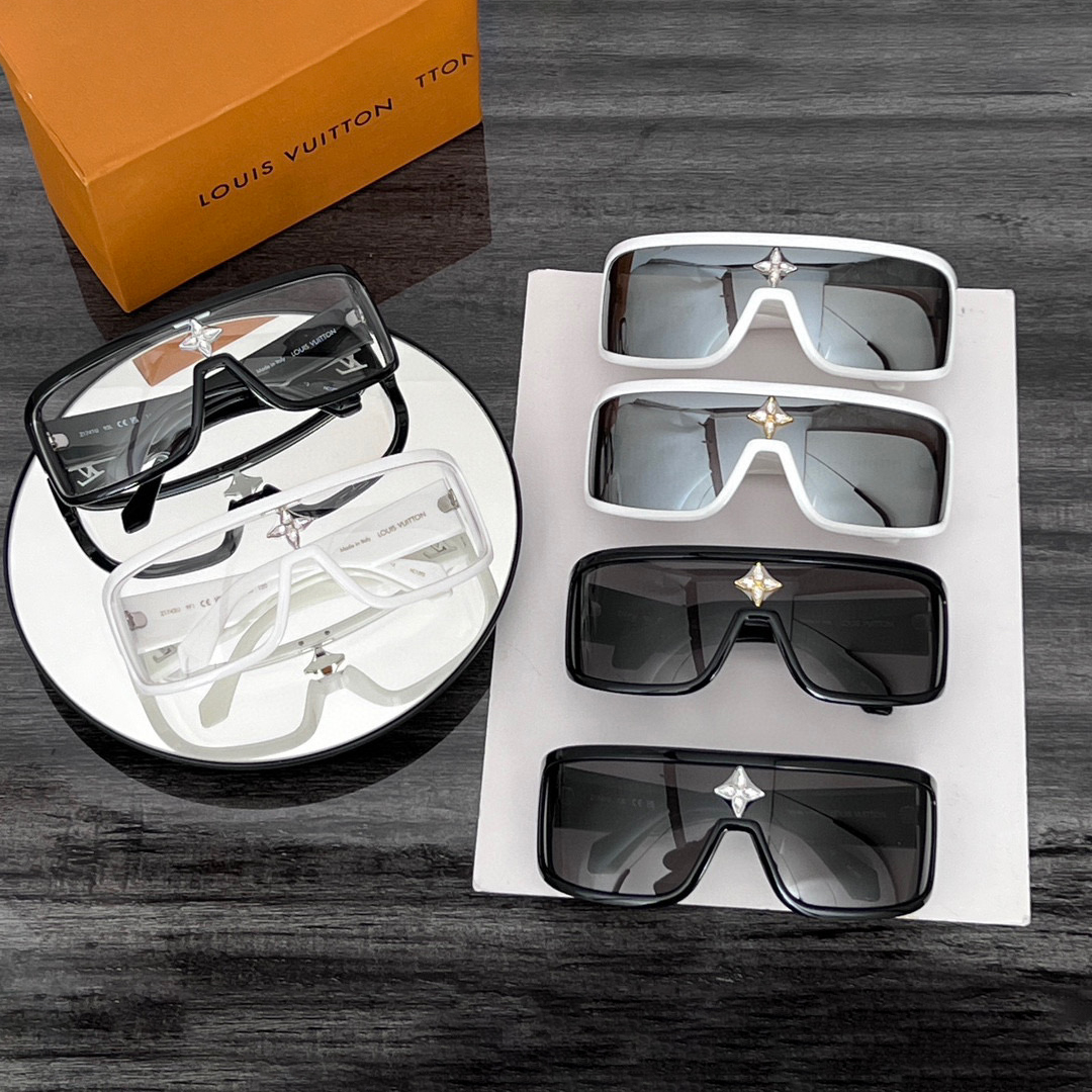 NIGO Louis Vuitton Men's Irregular Shape Plate Sunglasses Glasses #nigo96977