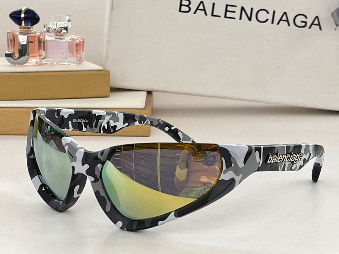 NIGO Balenciaga Cat Eye Plate Sunglasses Camouflage Print Eyewear Glasses #nigo96976