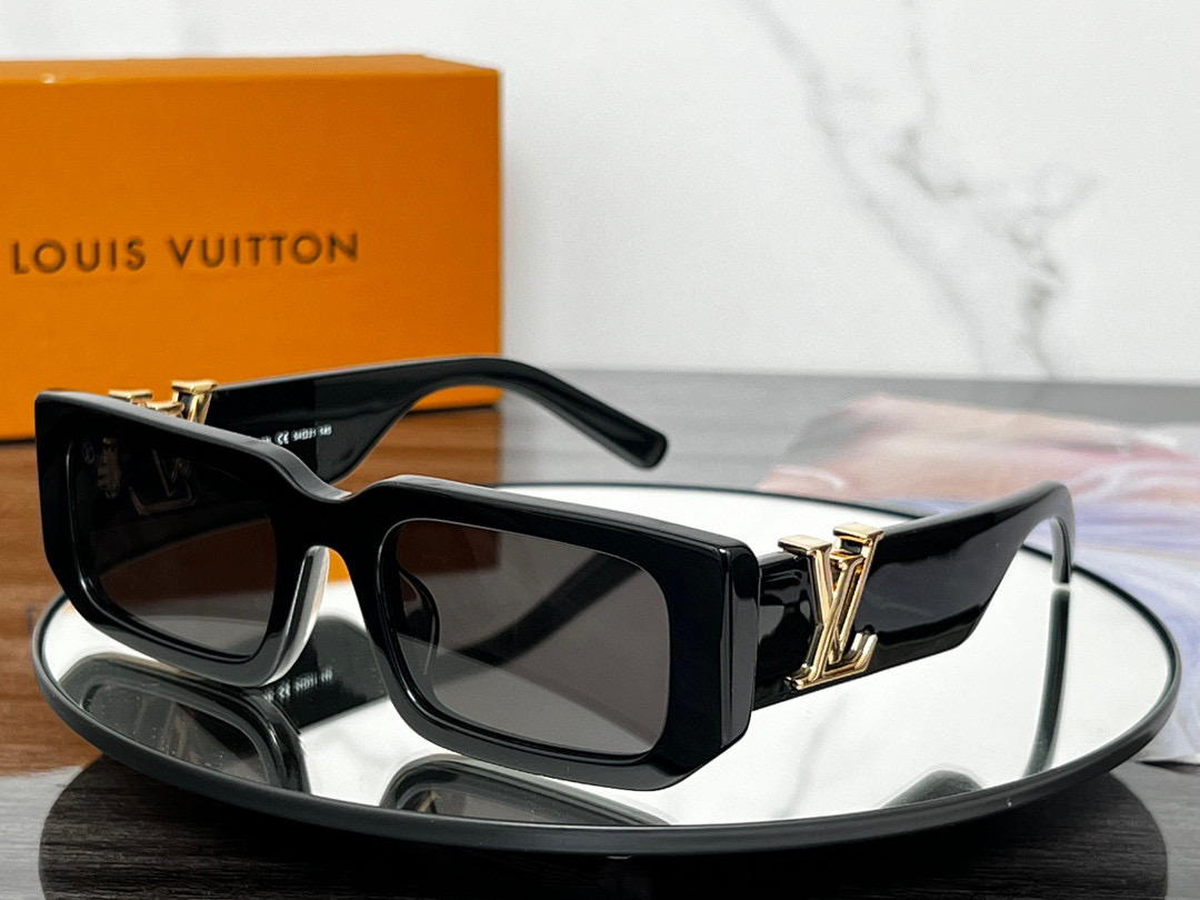 NIGO Louis Vuitton Unisex Temples Logo Plate Frame Irregular Shape Sunglasses Glasses #nigo96978