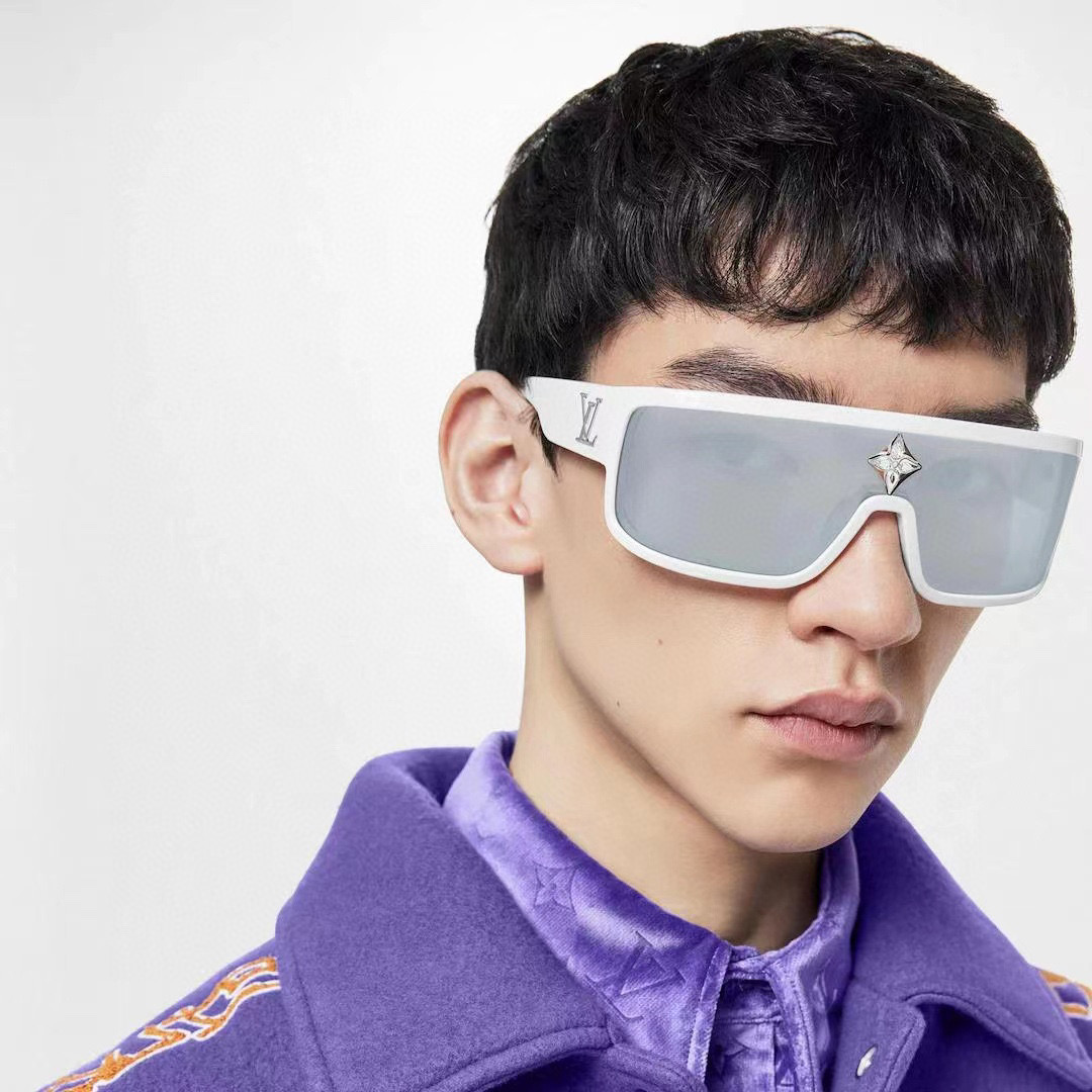 NIGO Louis Vuitton Men's Irregular Shape Plate Sunglasses Glasses #nigo96977